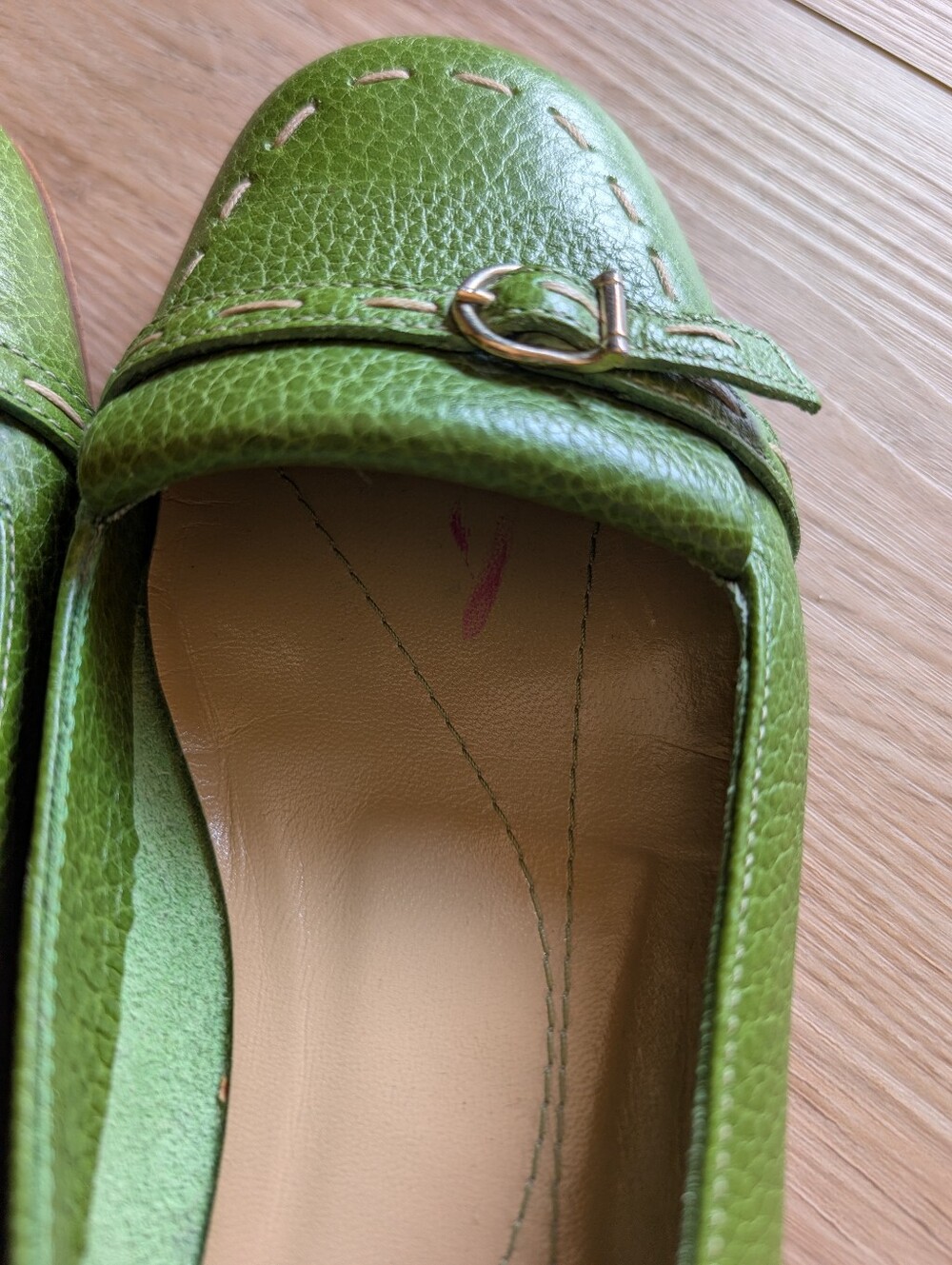 kate spade Green Leather Loafers 8 - Picture 5 of 8